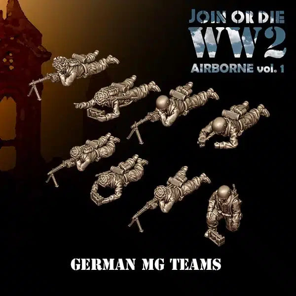 28mm German FALLSCHIRMJÄGER LMG MG Teams