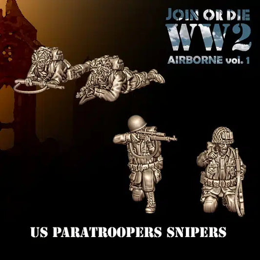 28mm US Airborne Paratroopers Sniper Teams