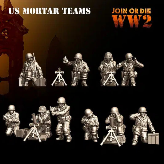 28mm US Army G.I. Mortar Teams