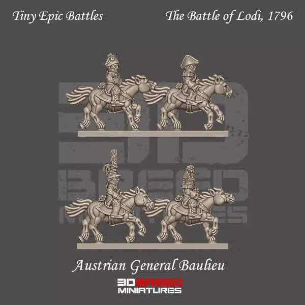 Battle of Lodi - 10mm Austrian General Baulieu