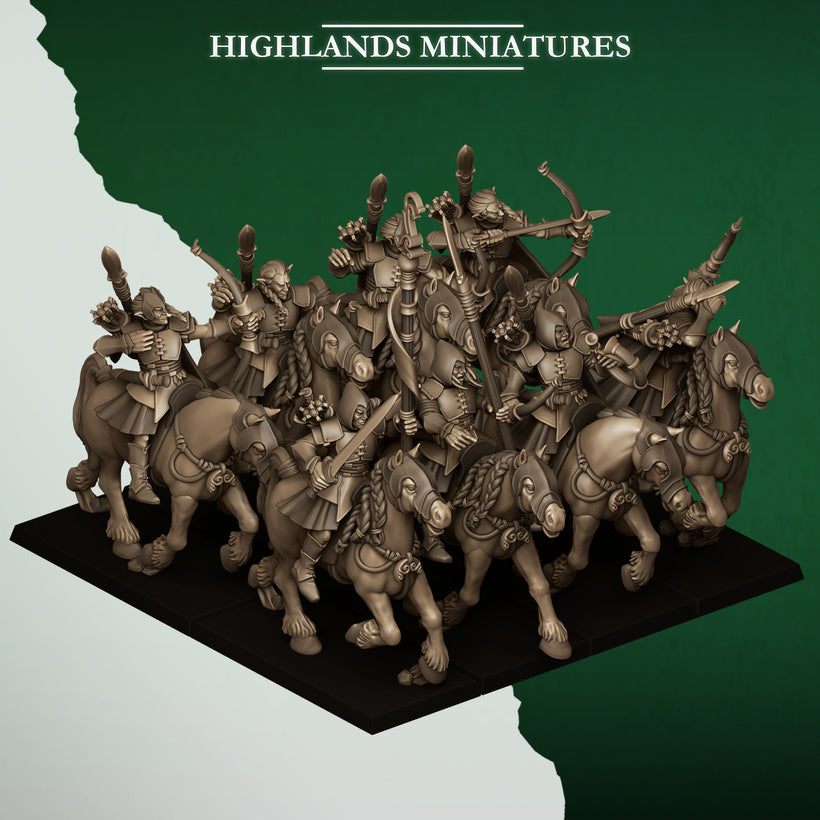 28mm Mounted Feral Archers