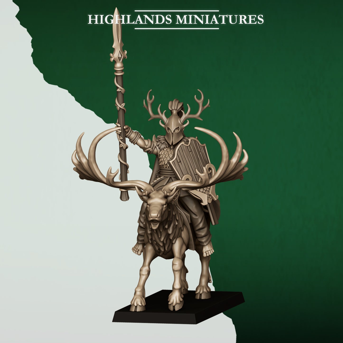 MOUNTED ELF LORD ON STAG