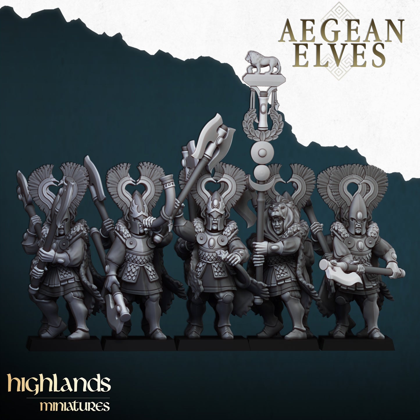 28mm Nemean Lions - Aegean Elves