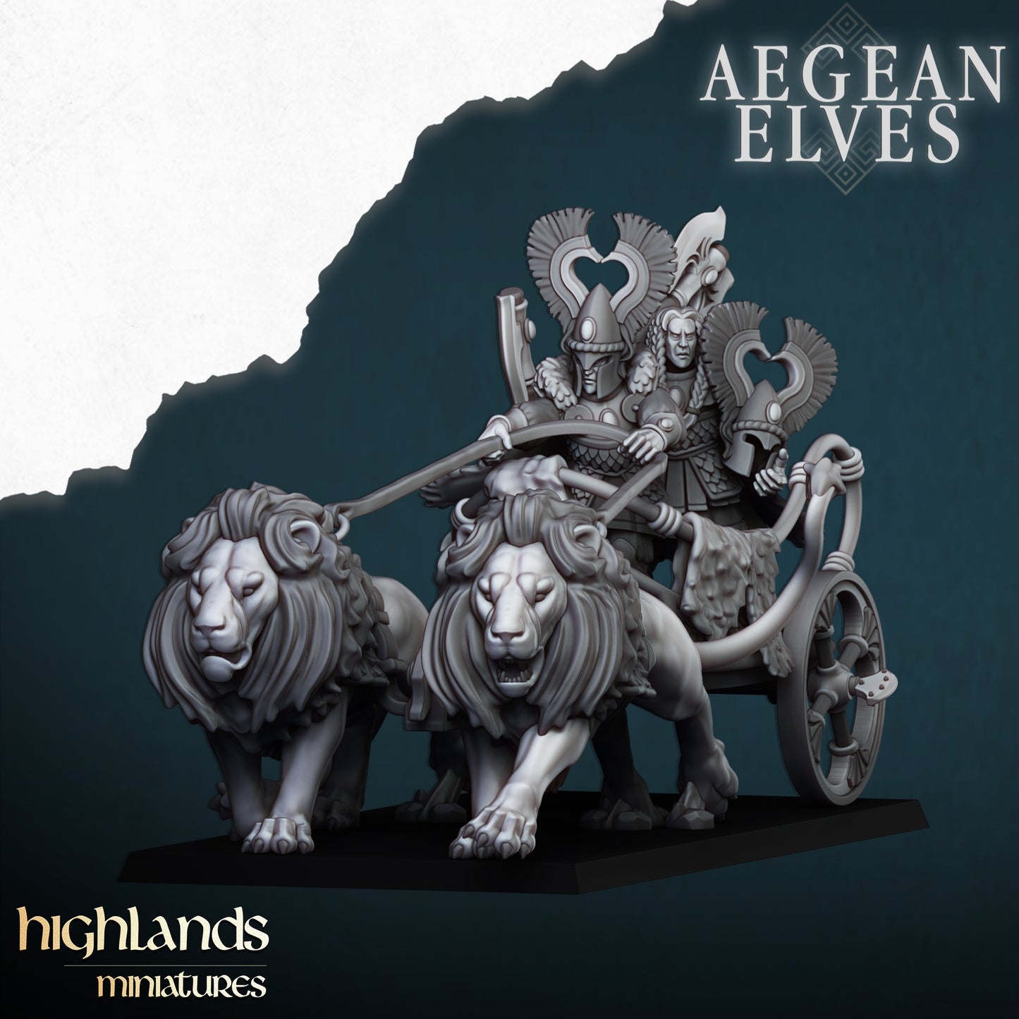 28mm Nemean Lions Chariot - Aegean Elves