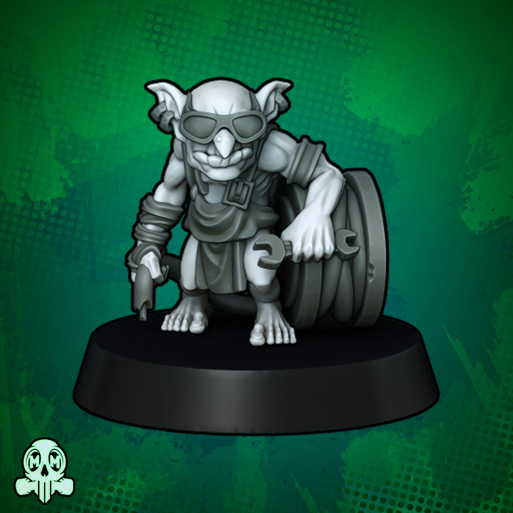 28mm Orc Mechanic and Goblin Sidekick