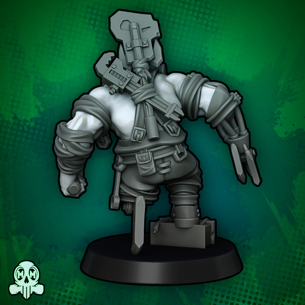 28mm Orc Mechanic and Goblin Sidekick