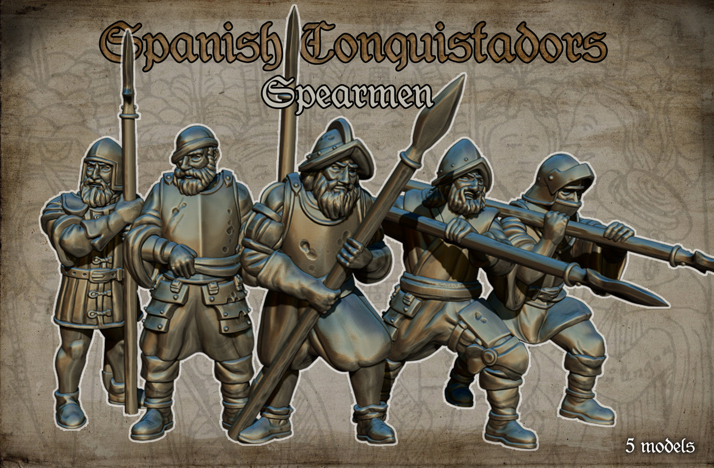 28mm Spanish Conquistador Pikemen