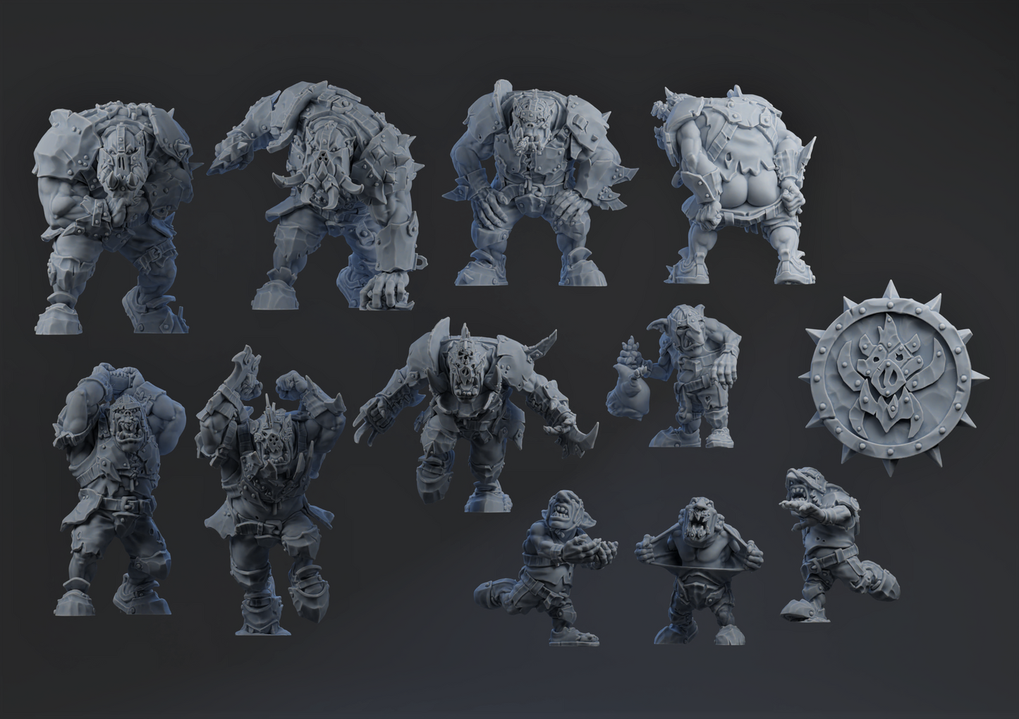 28mm Pig Iron Pummelers Orc Team