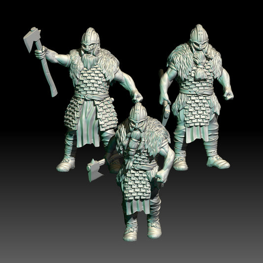 28mm Hillmen Elite Warriors with Axes