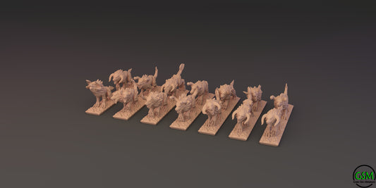 Beast Herd - 10mm Chaos Hound Regiment