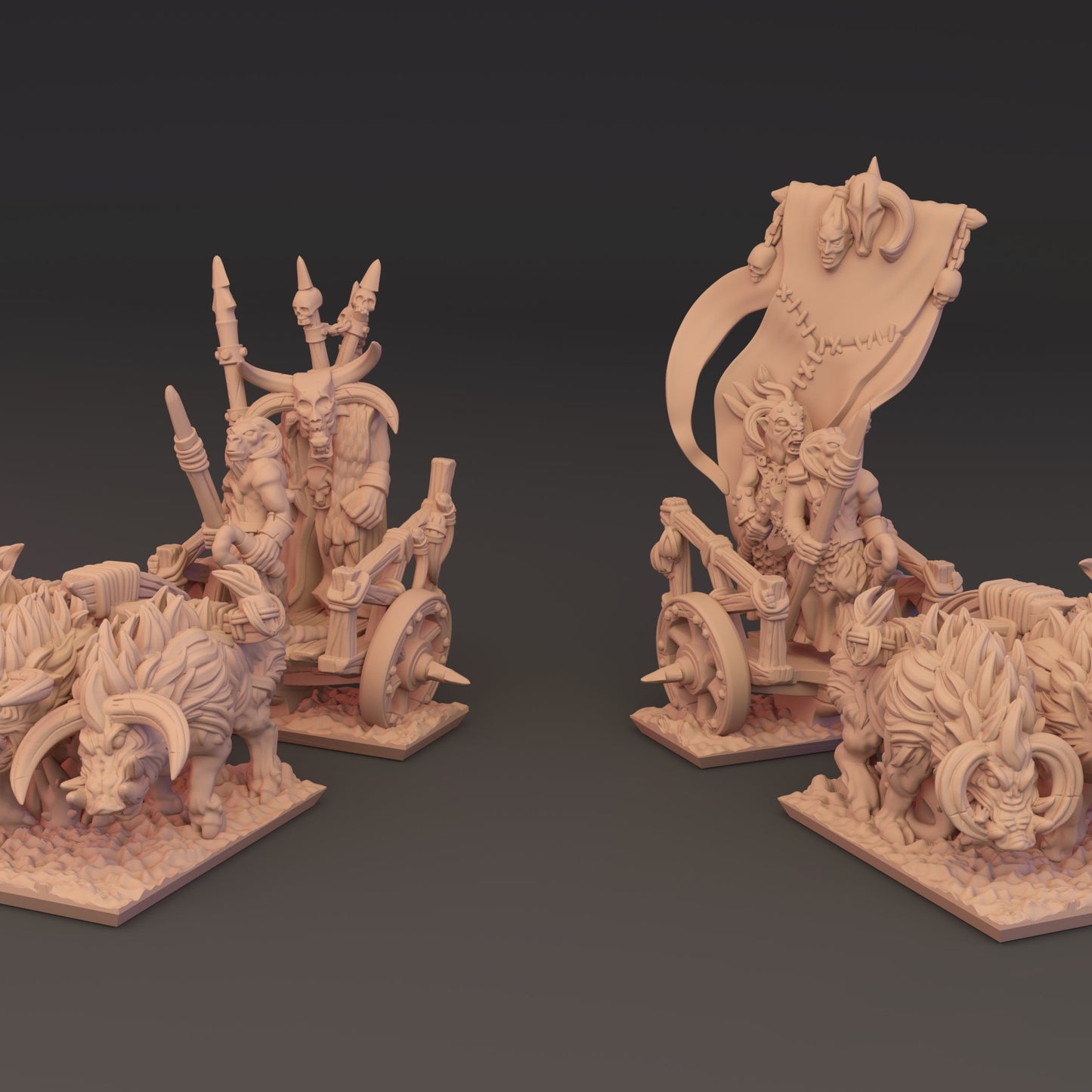 Beast Herd - 10mm Heroes on Tuskgor Chariot