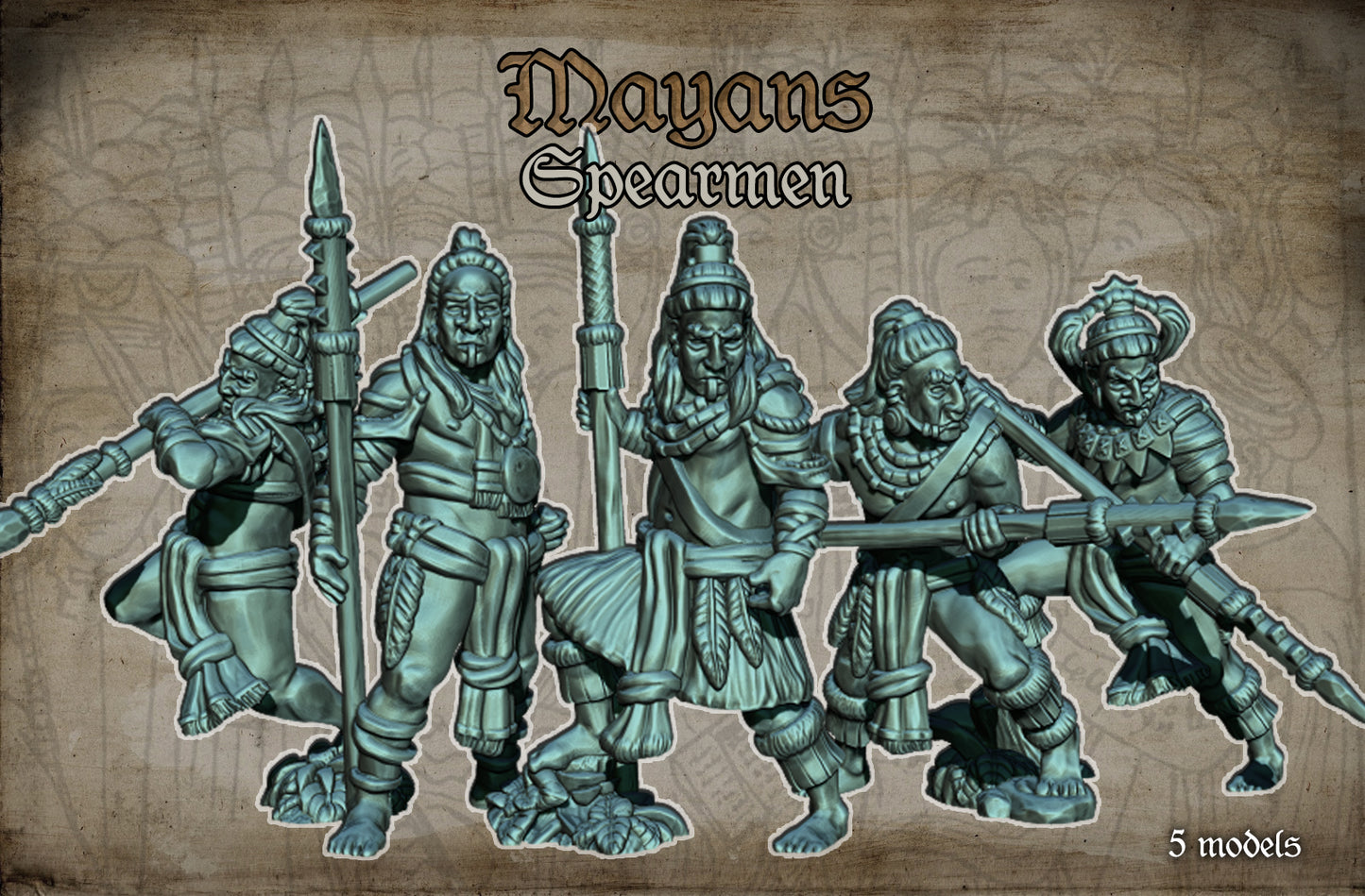15mm Mayan Spearmen