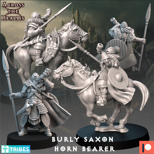 28mm Burly Saxon Warrior Horn Bearer