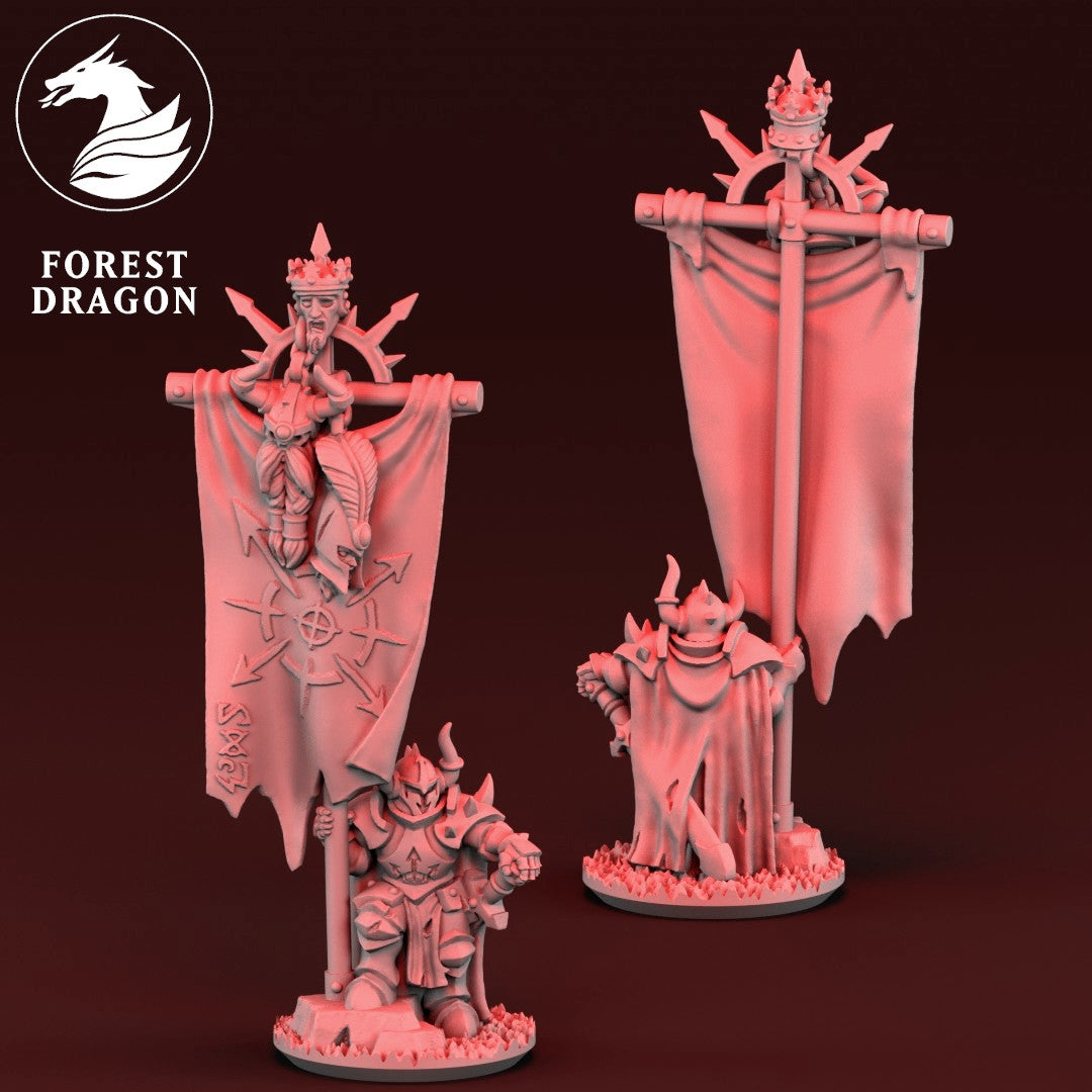 Despoiler Legions - 10mm Dark Hero with Banner