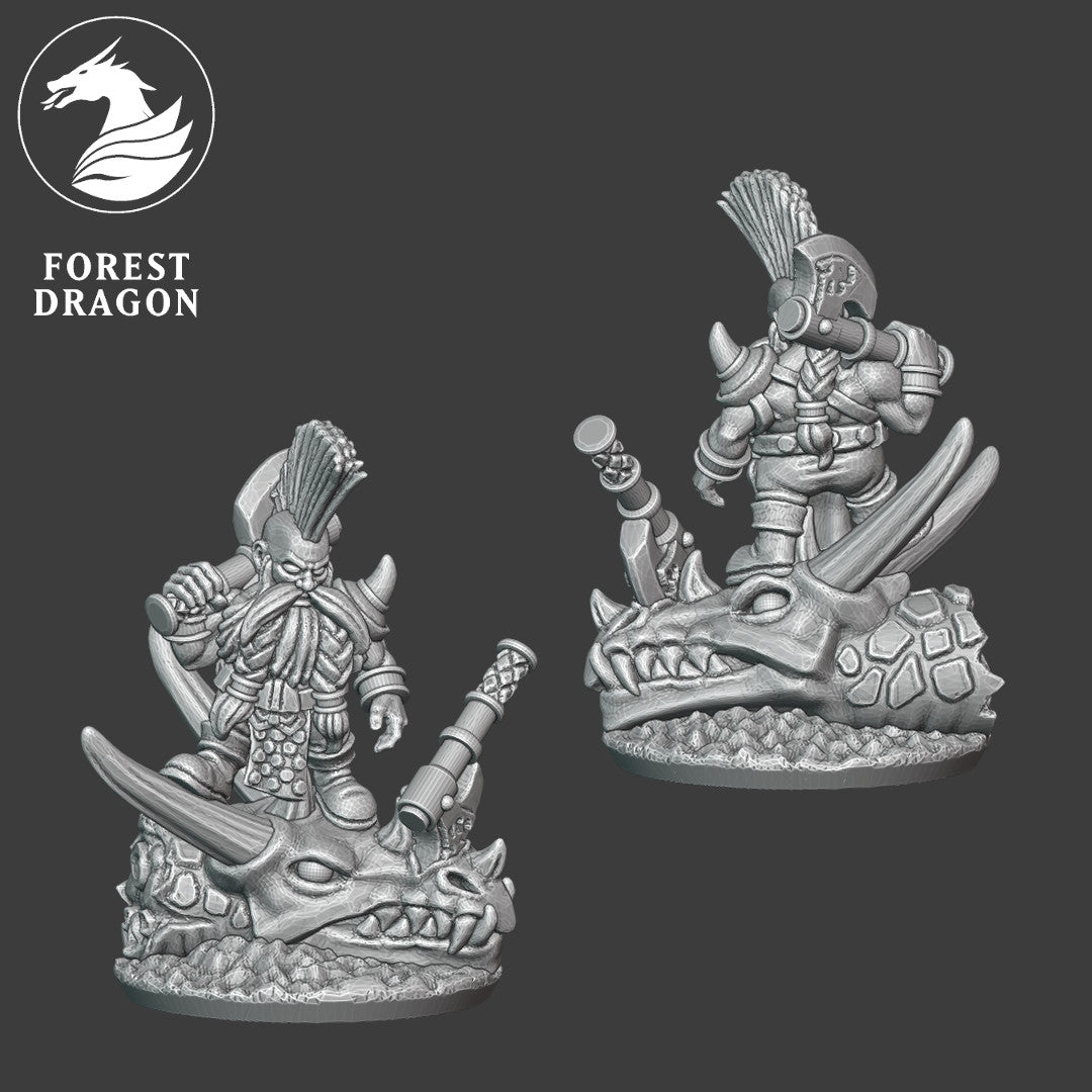 Dwarven Lords - 10mm Berserker Hero