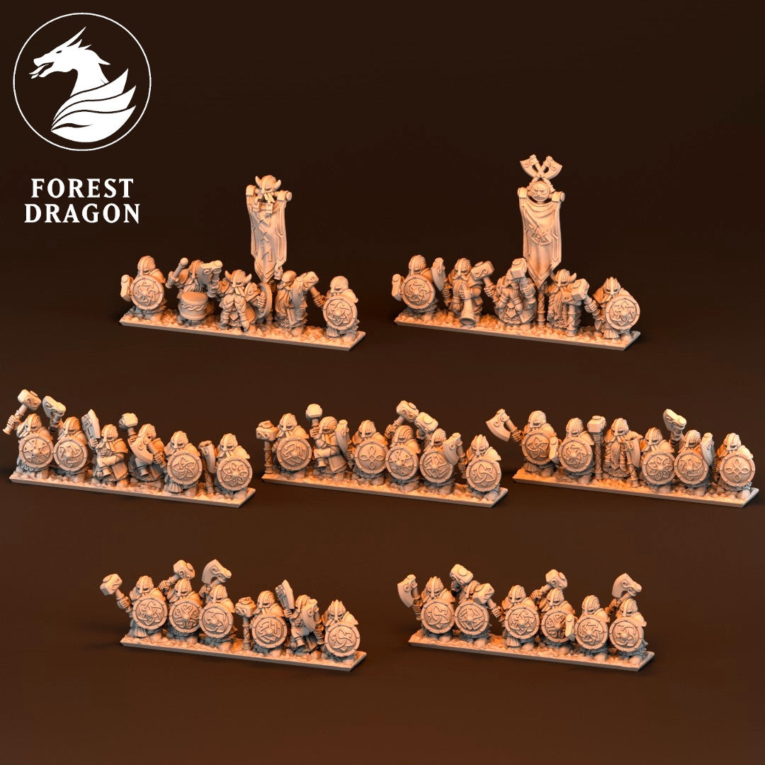 Dwarven Lords - 10mm Elite Warrior Regiment