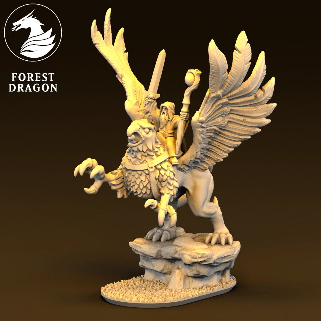 Imperial Empire - 10mm Wizard on Griffon