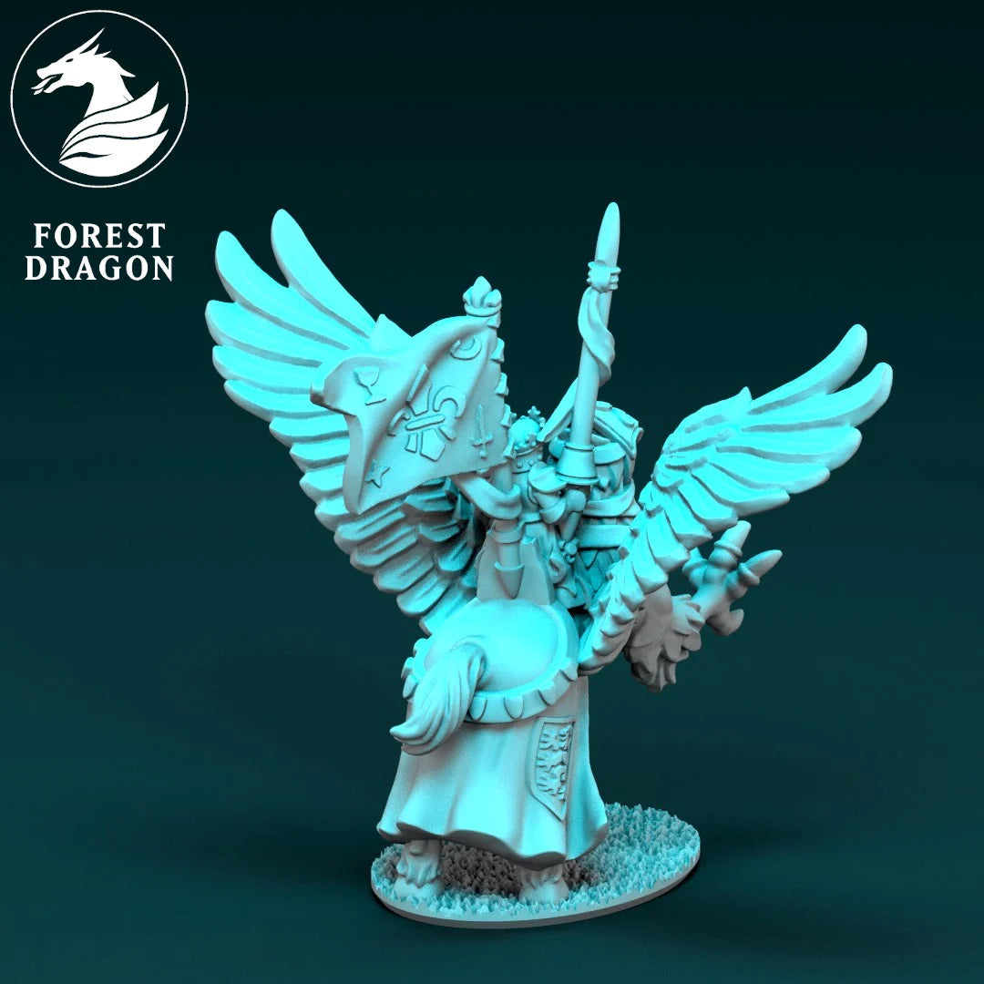 Chivalric - 10mm King on Hippogriff