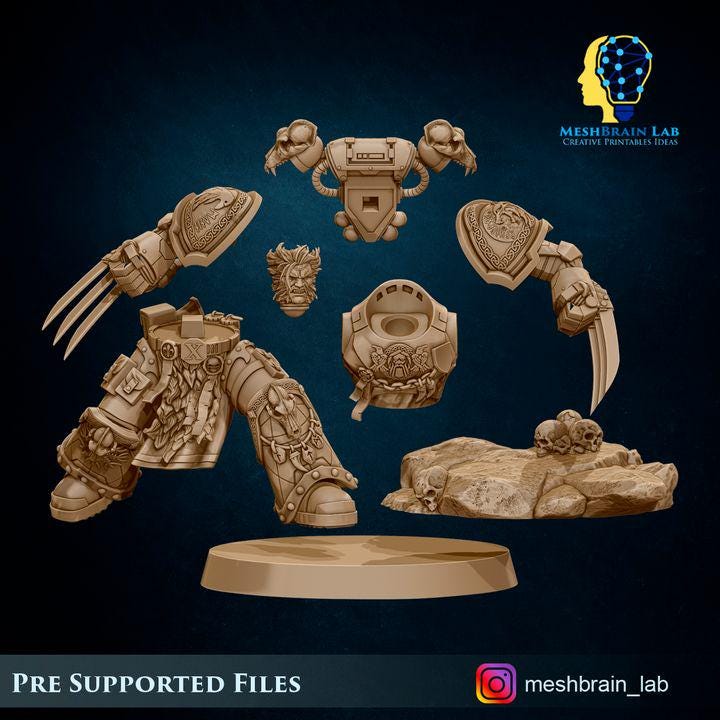 Sons of the Aesir Champion | Imperial Marines | 32mm | Meshbrain Labs