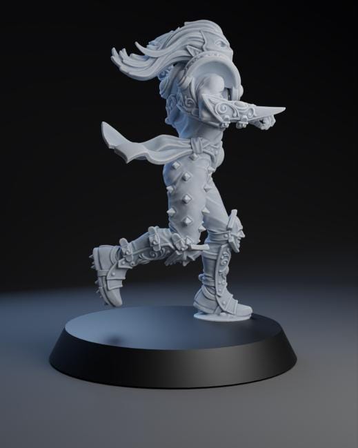 Twin Elf Star Player | Fantasy Football | Elf Team | Brutefun Miniatures