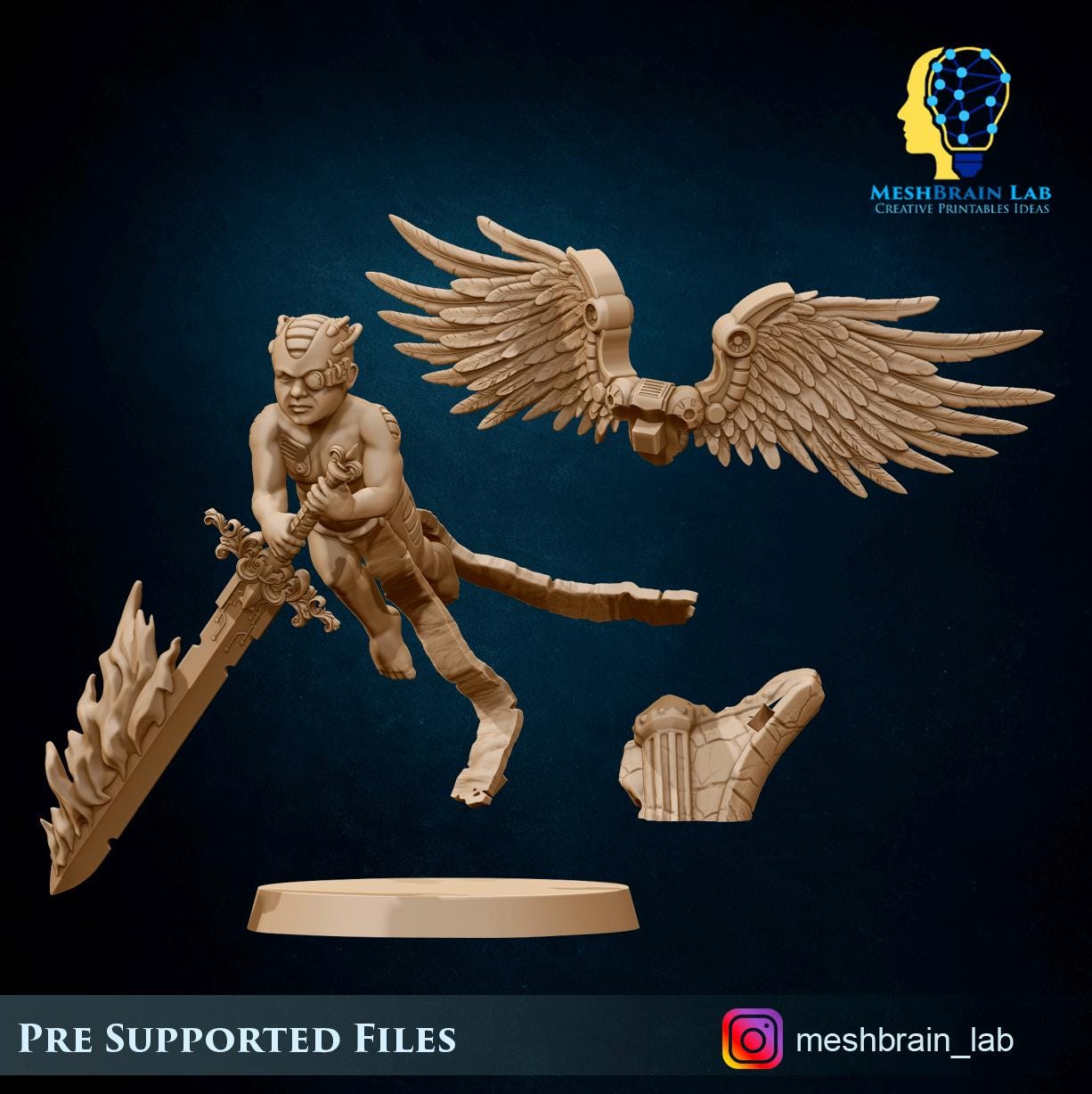 Cyber Servitor Mod | Imperial Marines | Inquisition | 32mm | Meshbrain Labs