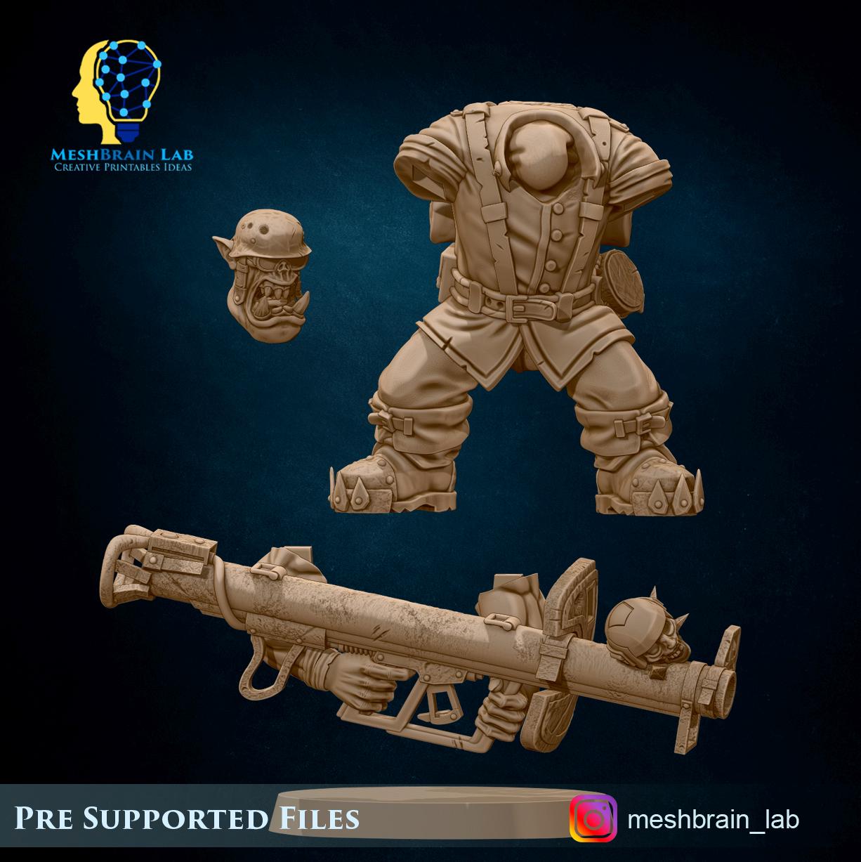 Ork Tank Hunter Panzerschreck | Orks | 32mm | Meshbrain Labs