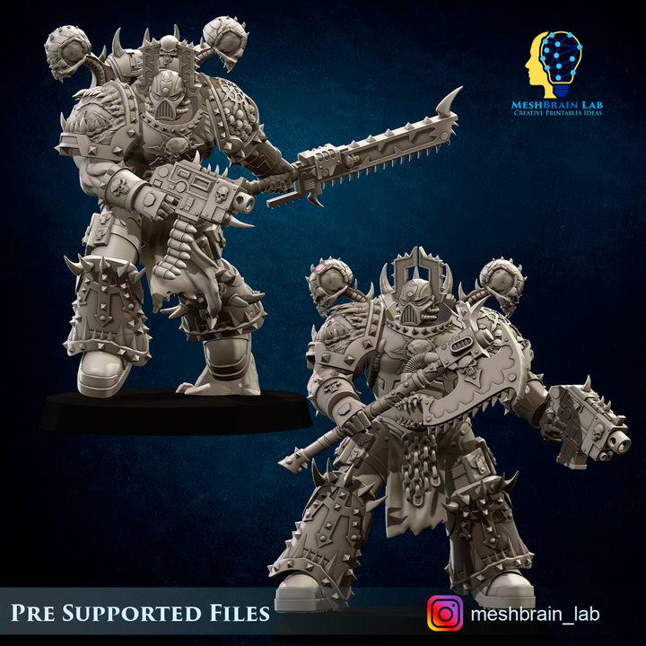 Doom Marines Berserkers Squad | Chaos | 32mm | Meshbrain Labs