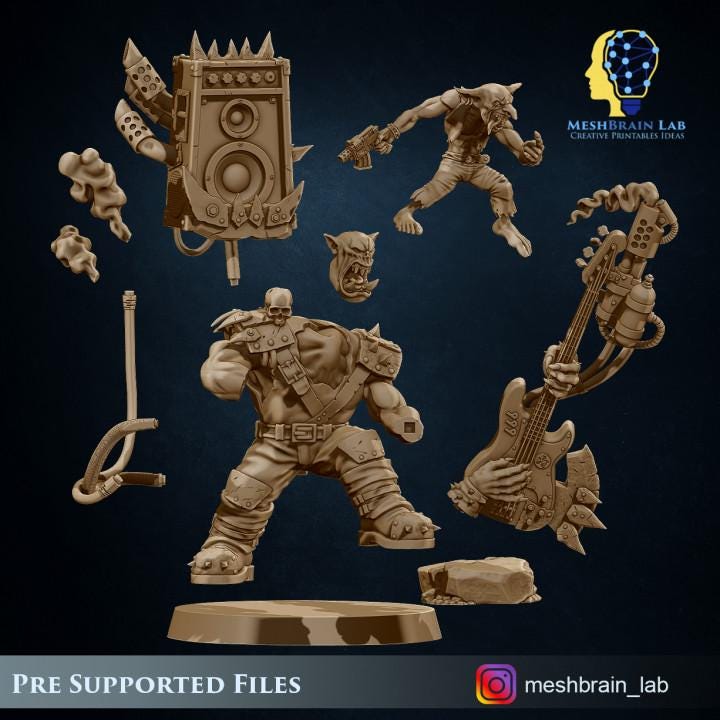 Ork Warboss Jarriz "The Beast" | Orks | 32mm | Meshbrain Labs