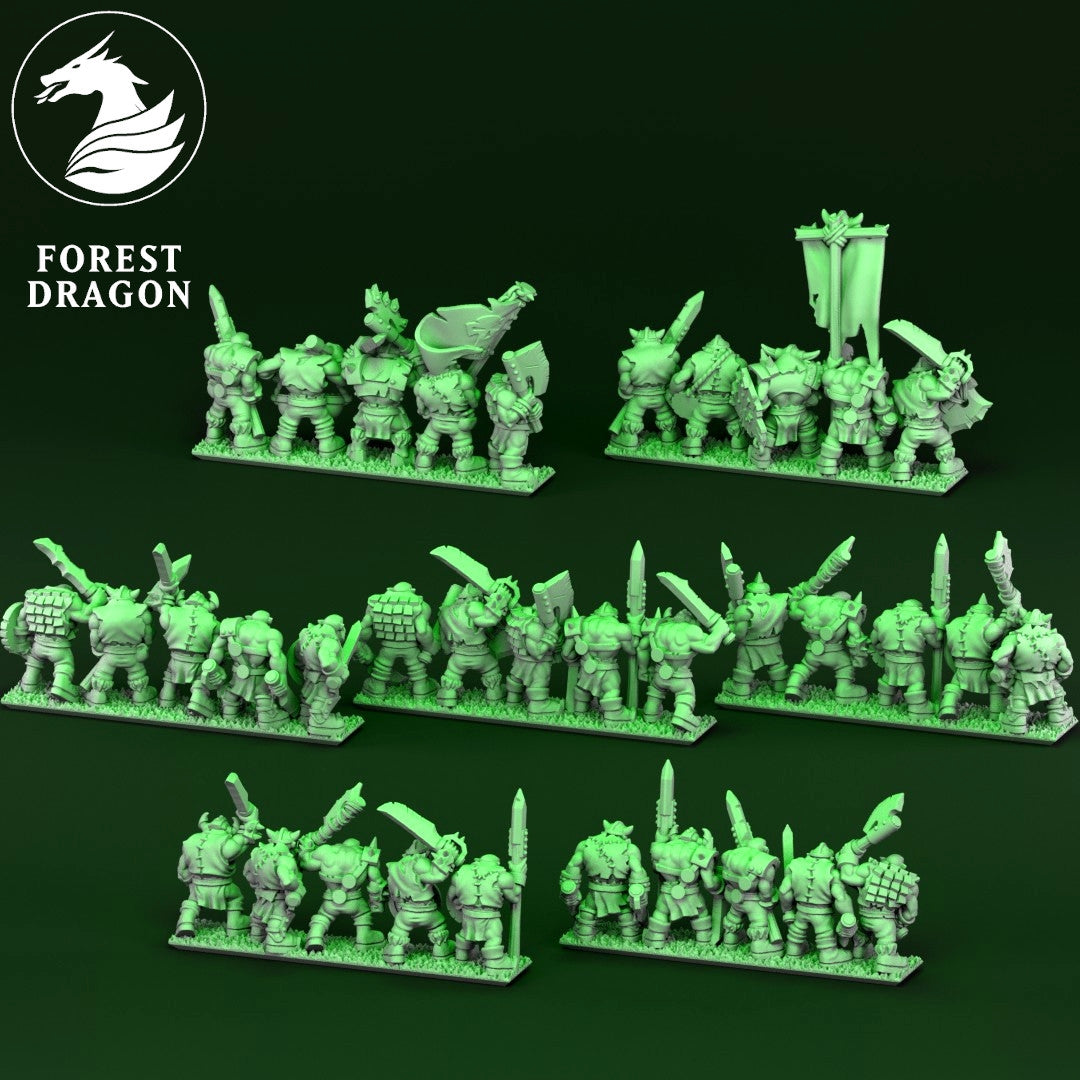 Orcs & Goblins - 10mm Orc Warrior Regiment