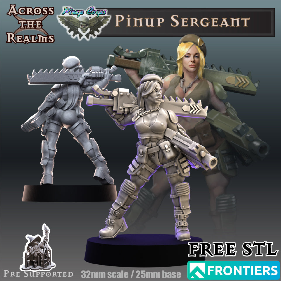 28mm Pinup Sergeant