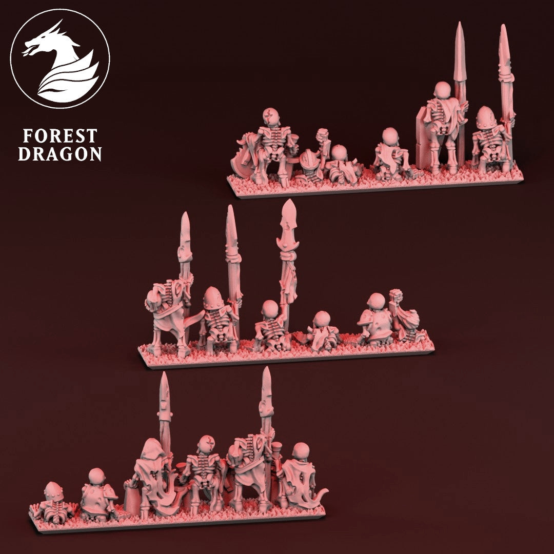 Vampire Lords - 10mm Raised Skeleton Regiment