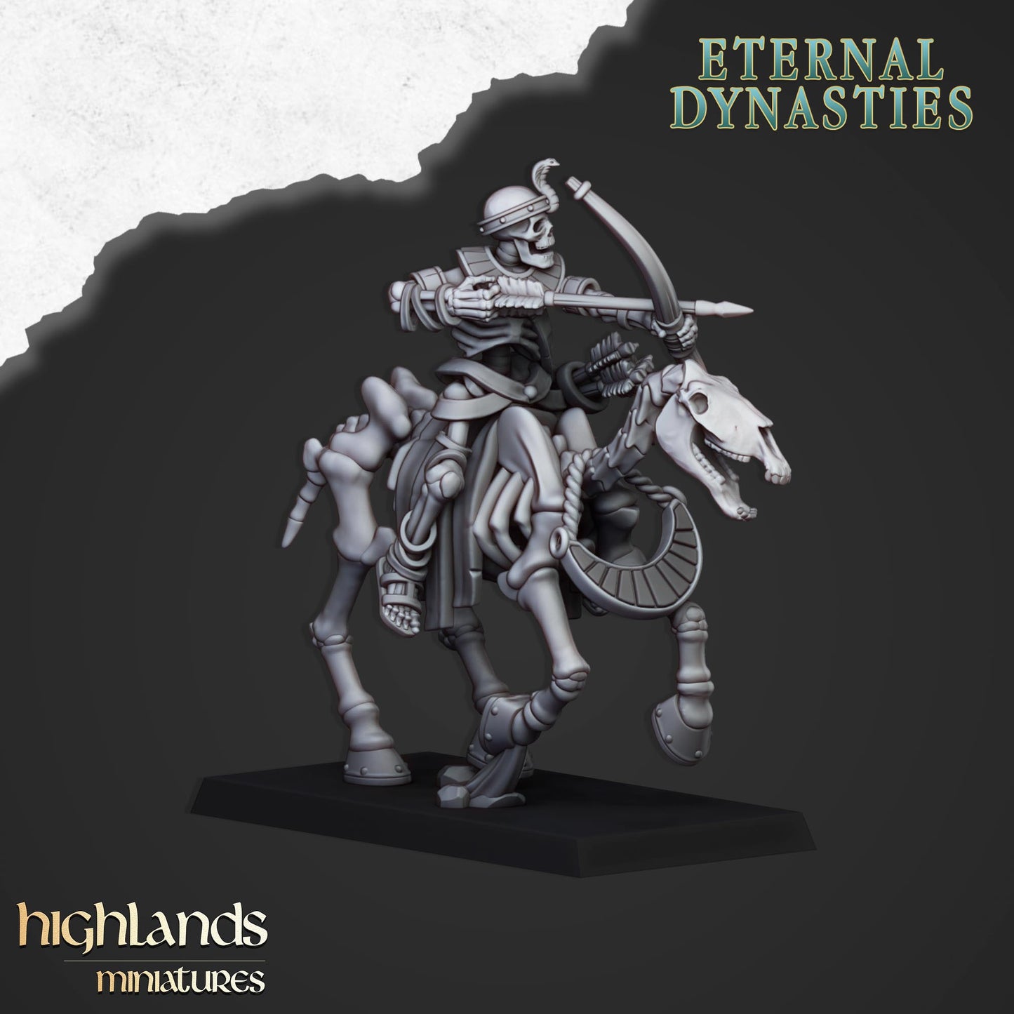 28mm Ancient Skeletal Cavalry with Bows - Eternal Dynasties
