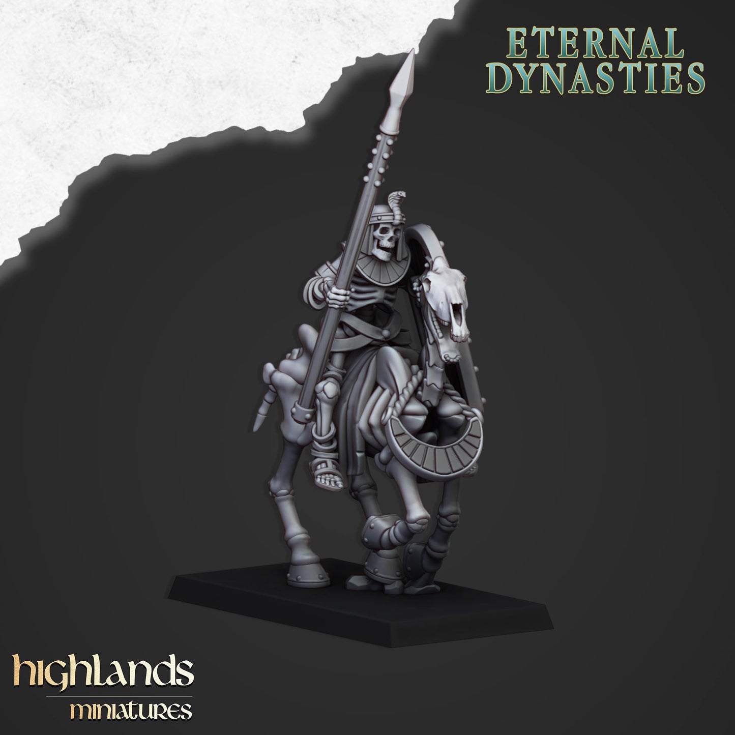 28mm Ancient Skeletal Cavalry with Spears - Eternal Dynasties