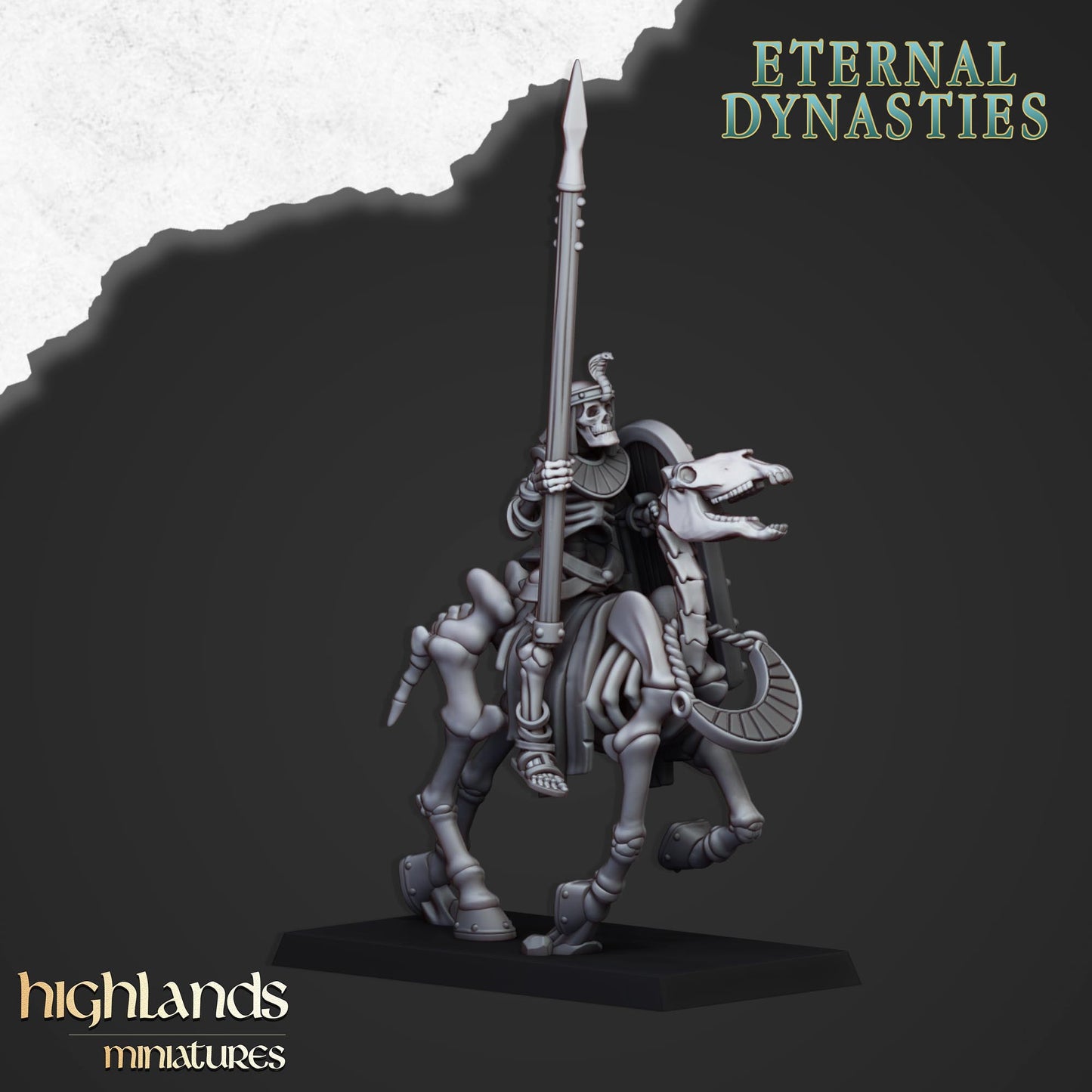 28mm Ancient Skeletal Cavalry with Spears - Eternal Dynasties