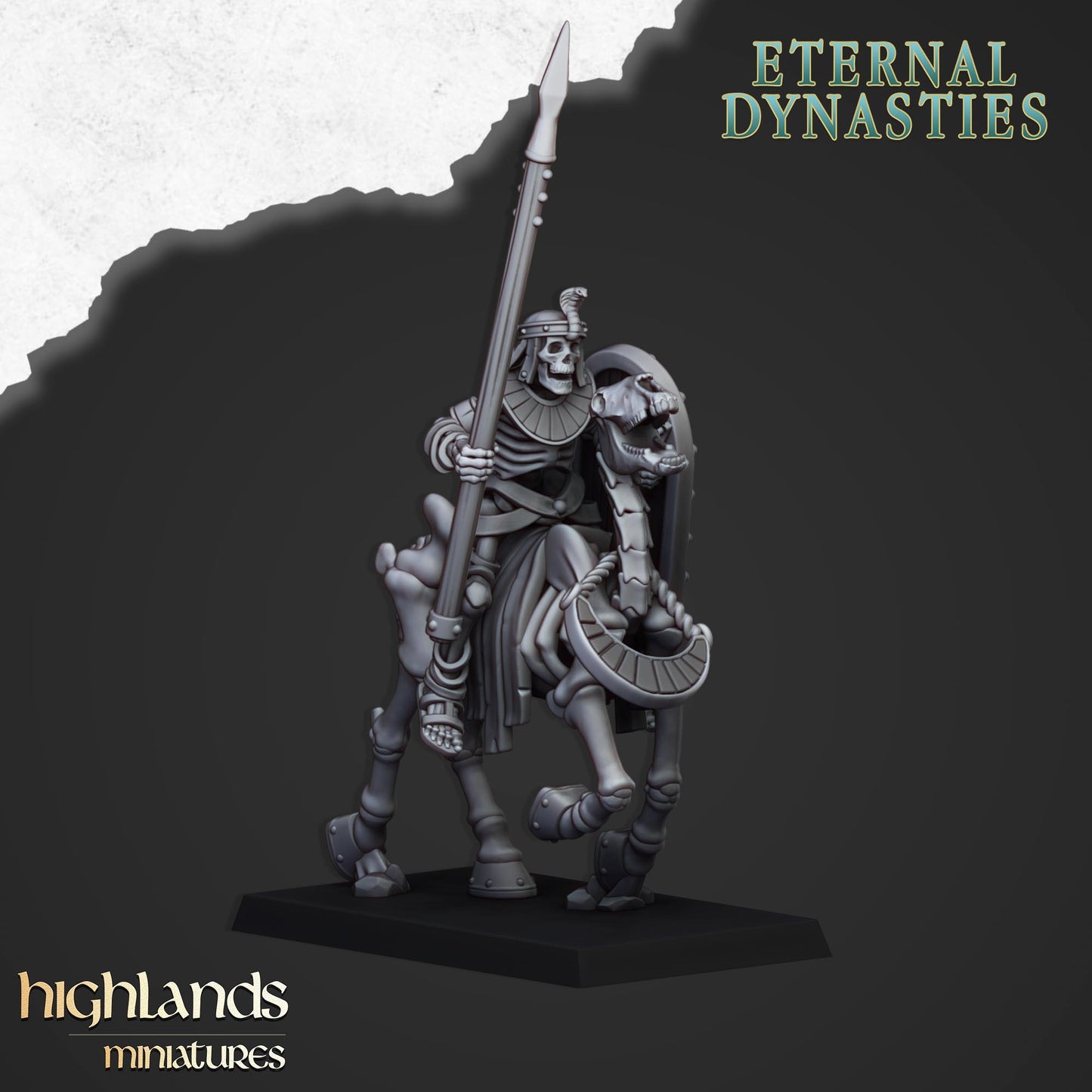 28mm Ancient Skeletal Cavalry with Spears - Eternal Dynasties