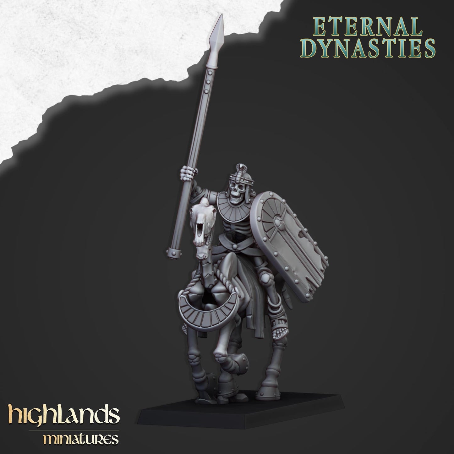 28mm Ancient Skeletal Cavalry with Spears - Eternal Dynasties
