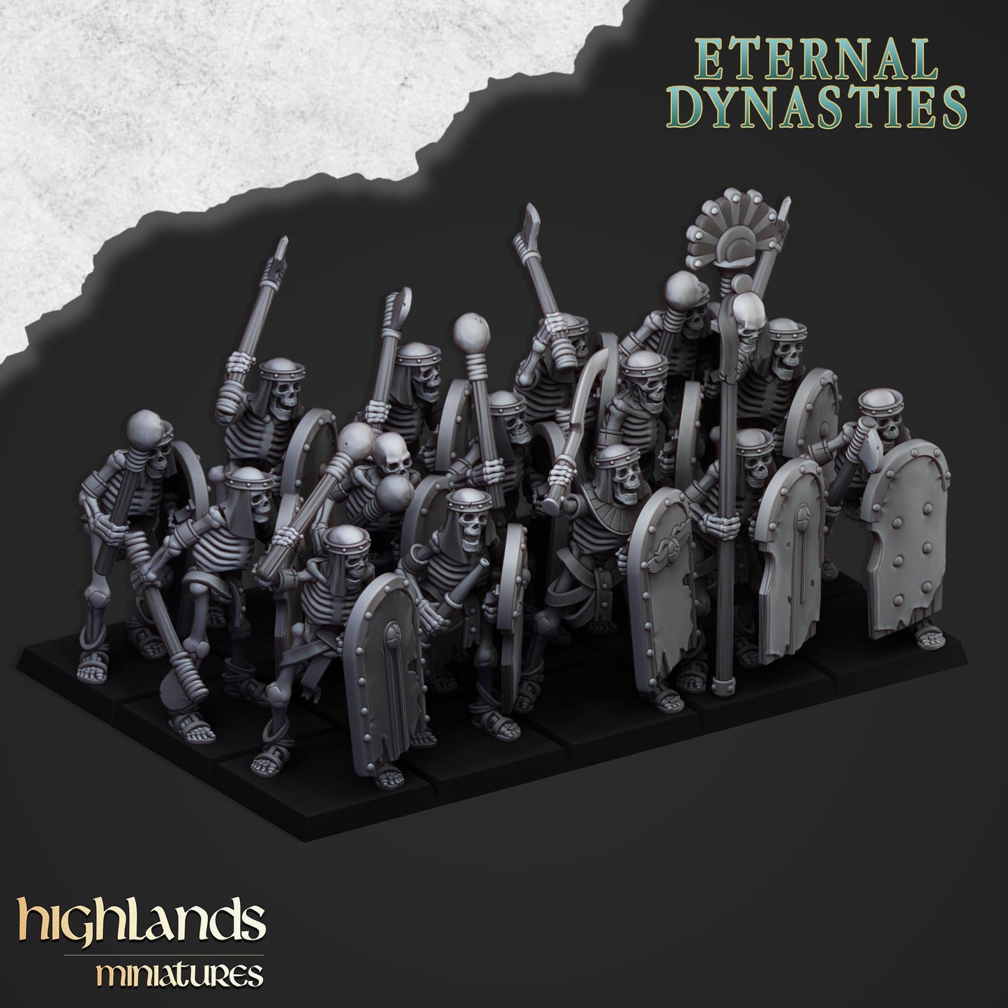28mm Ancient Skeletons with Hand Weapons - Eternal Dynasties