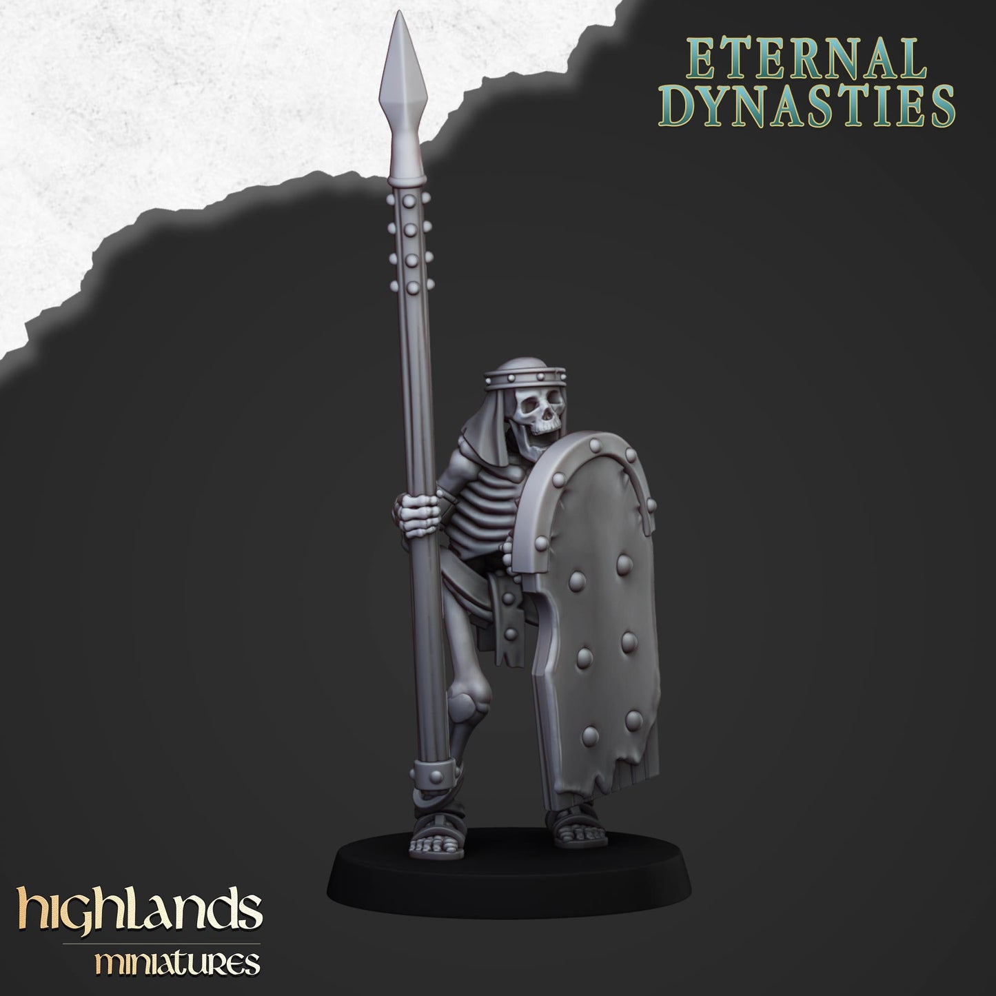 28mm Ancient Skeletons with Spears - Eternal Dynasties