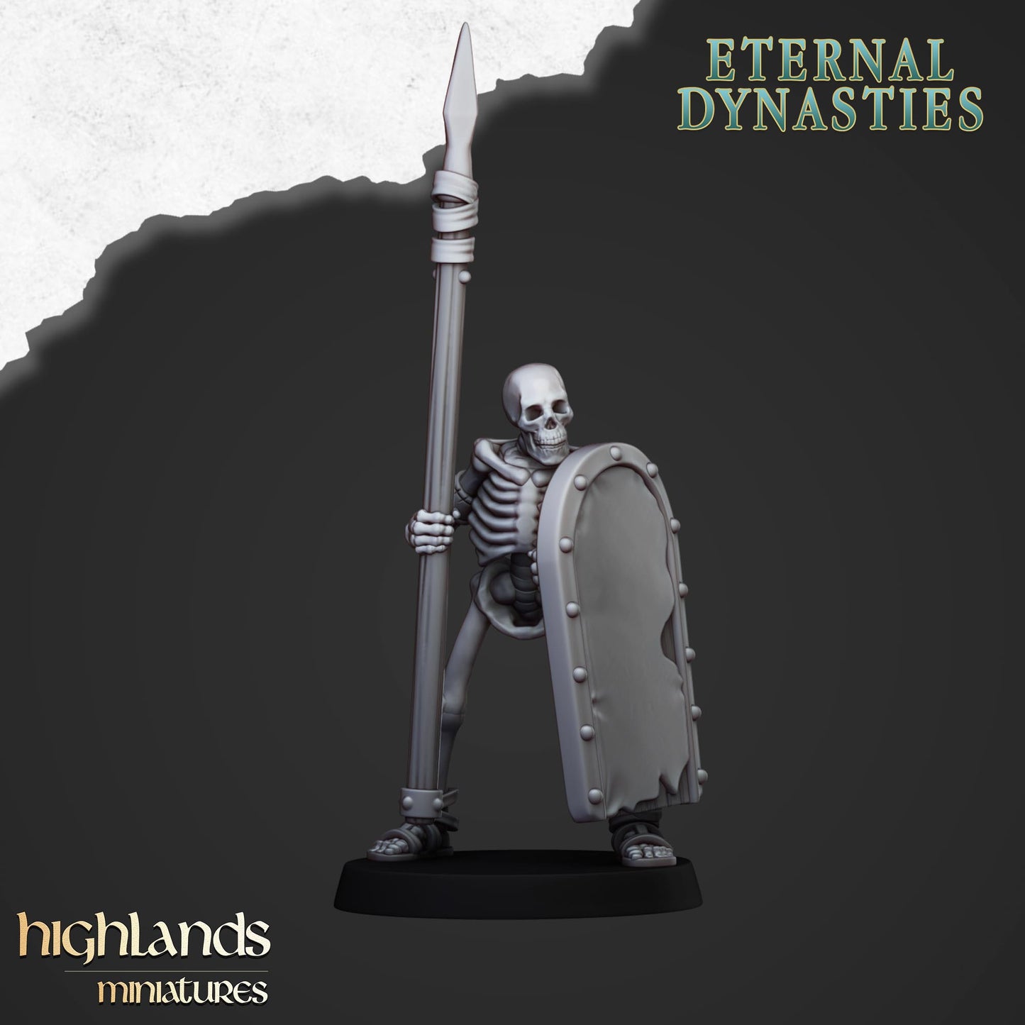 28mm Ancient Skeletons with Spears - Eternal Dynasties