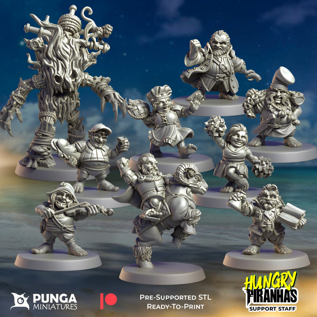 28mm Hungry Piranhas Support Staff