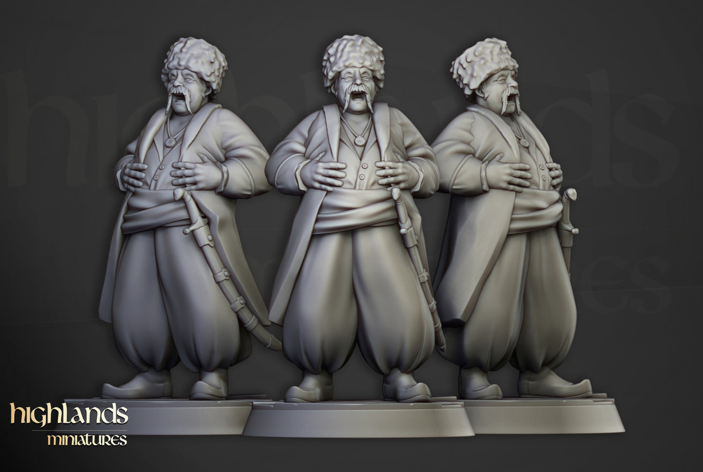 28mm Cossack Leader - Kislev Empire