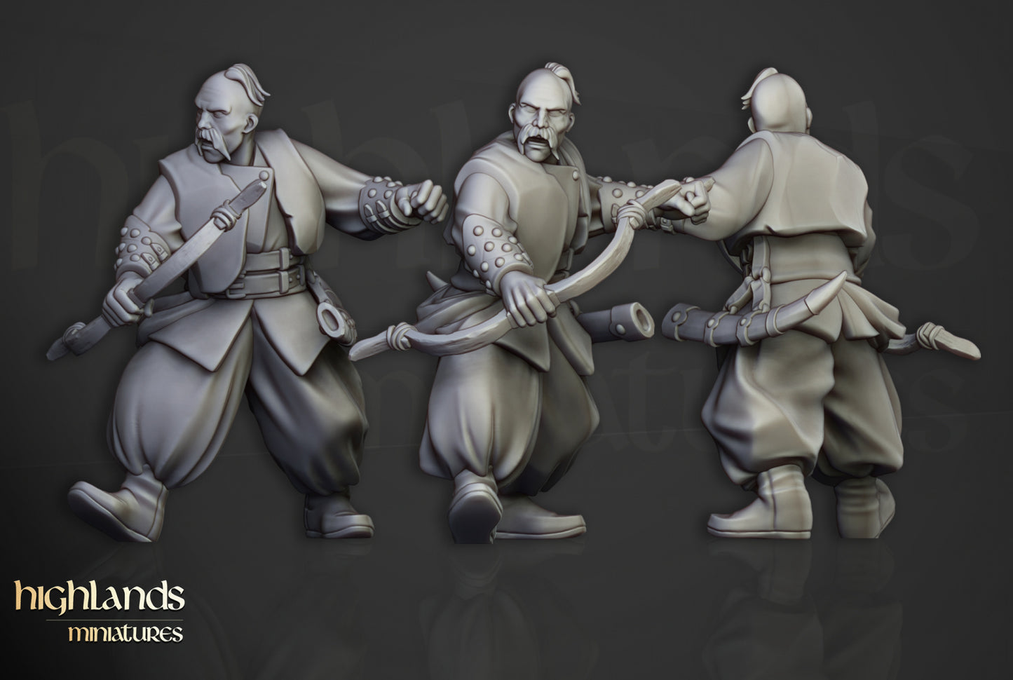 28mm Harbor Cossacks with Bows - Kislev Empire