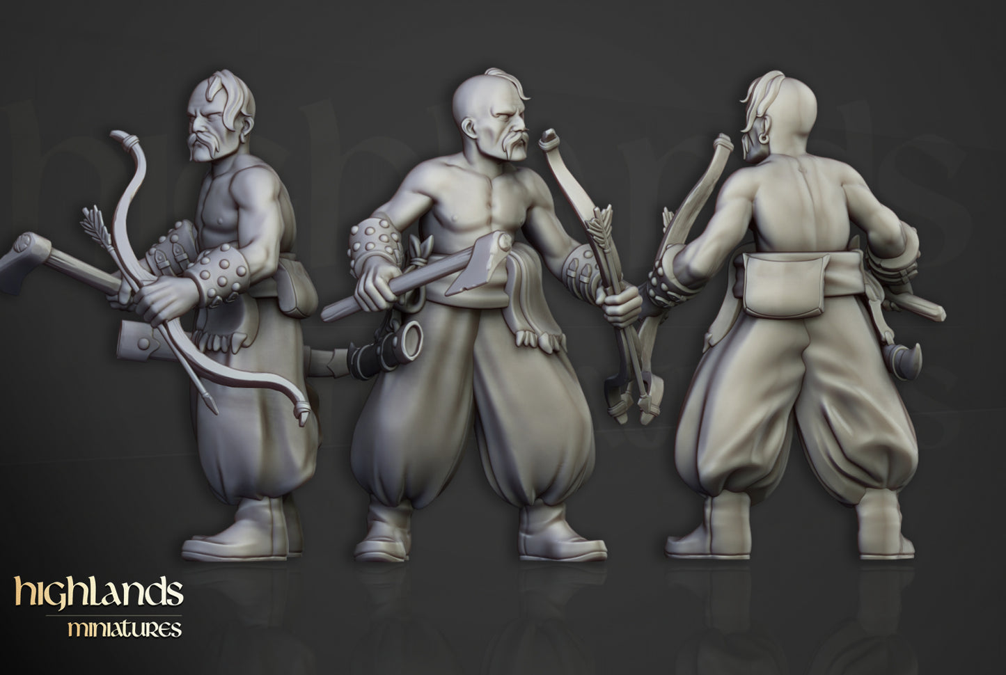 28mm Harbor Cossacks with Bows - Kislev Empire