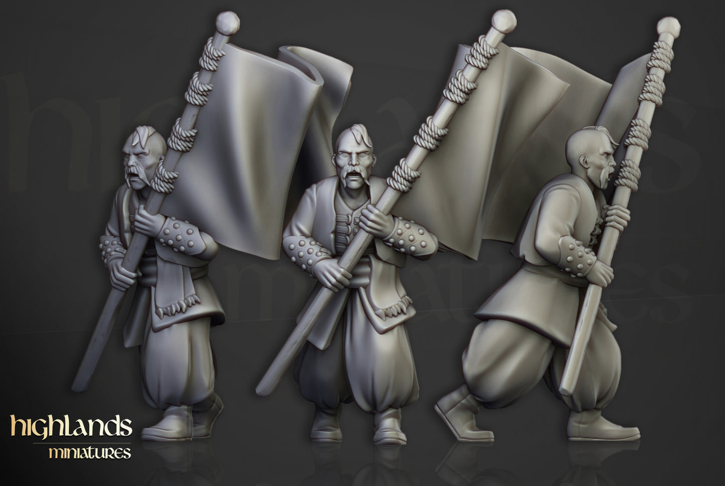 28mm Harbor Cossacks with Swords - Kislev Empire