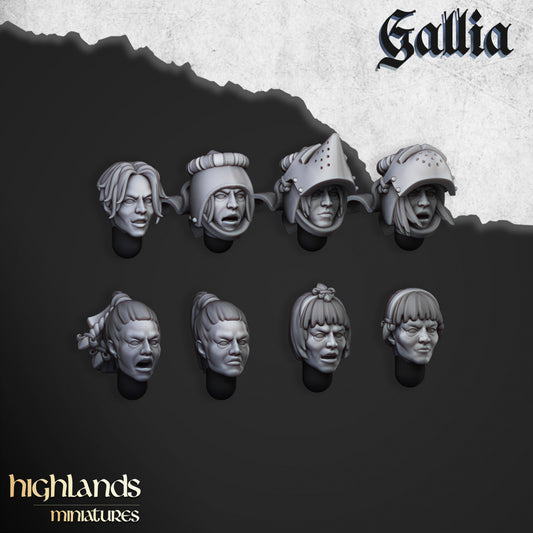 28mm Female Heads - Gallia