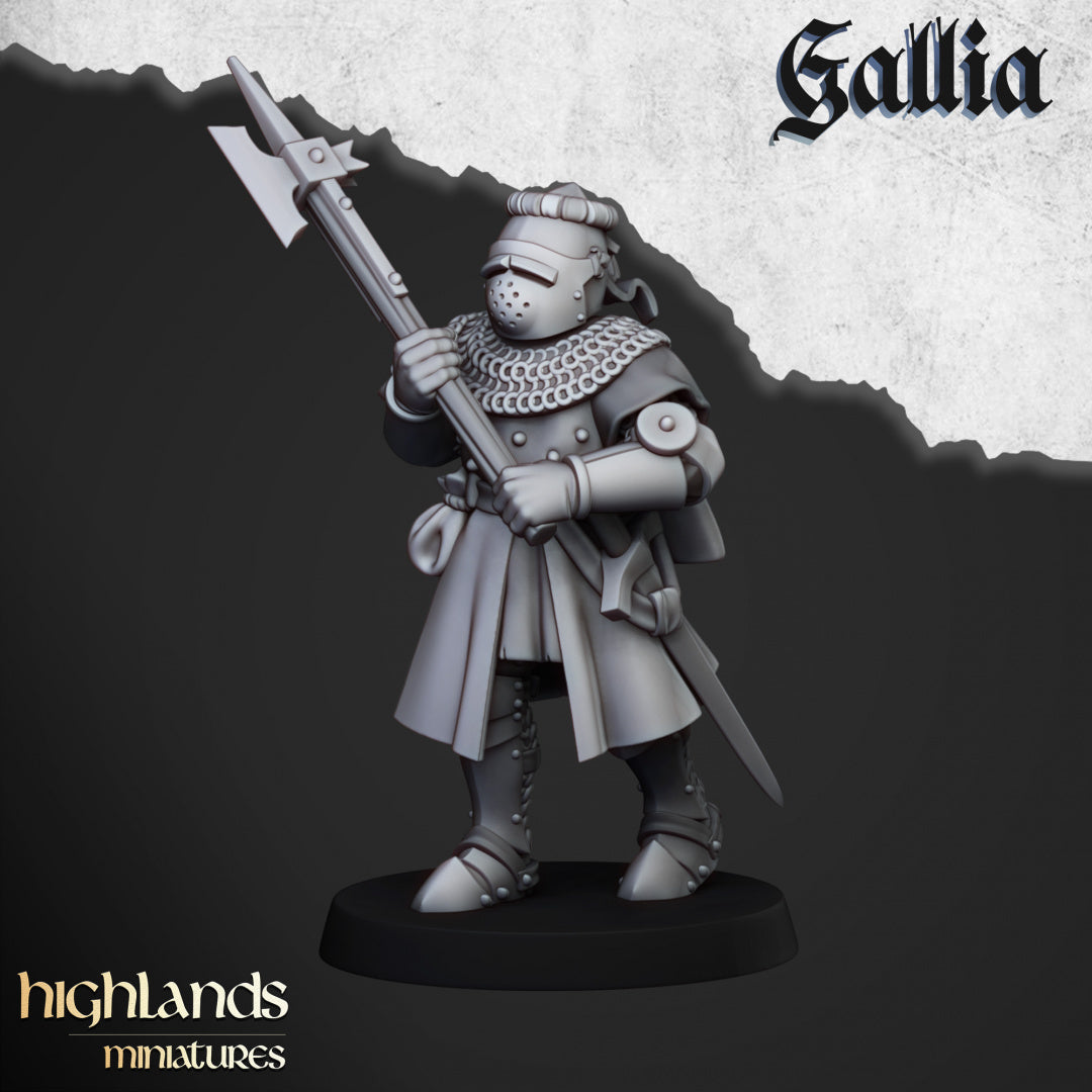 28mm Knights on Foot - Gallia