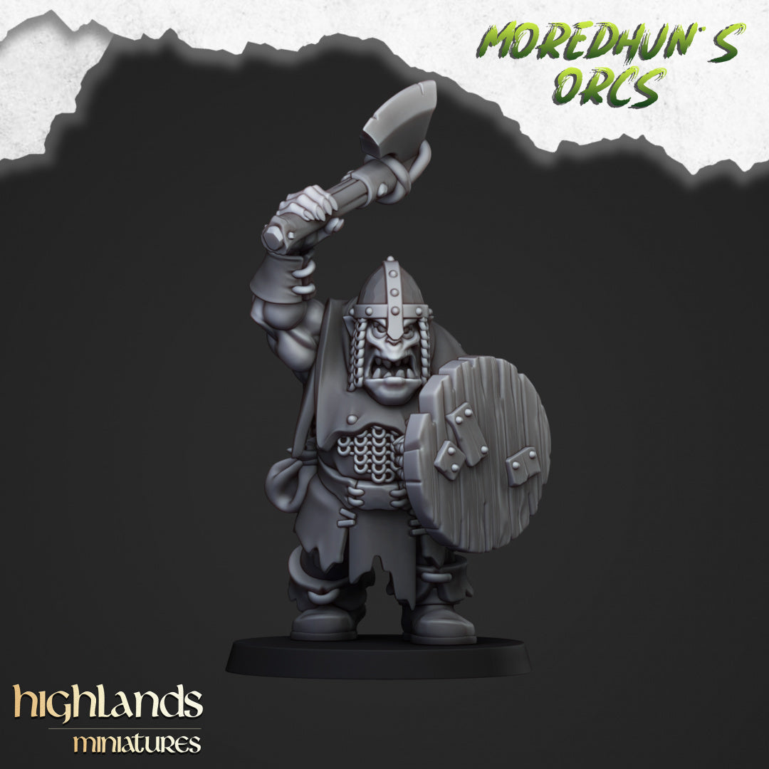 28mm Orc Warriors with Hand Weapons and Shields - Orc & Goblin Tribes