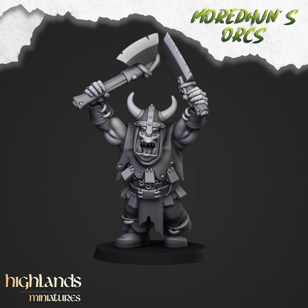 28mm Orc Warriors with Two One-Handed Weapons - Orc & Goblin Tribes