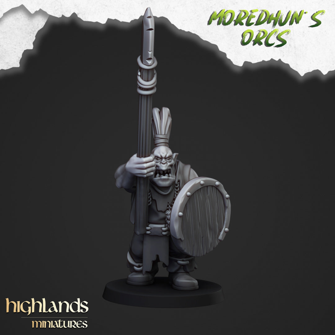 28mm Orc Warriors with Spears and Shields - Orc & Goblin Tribes