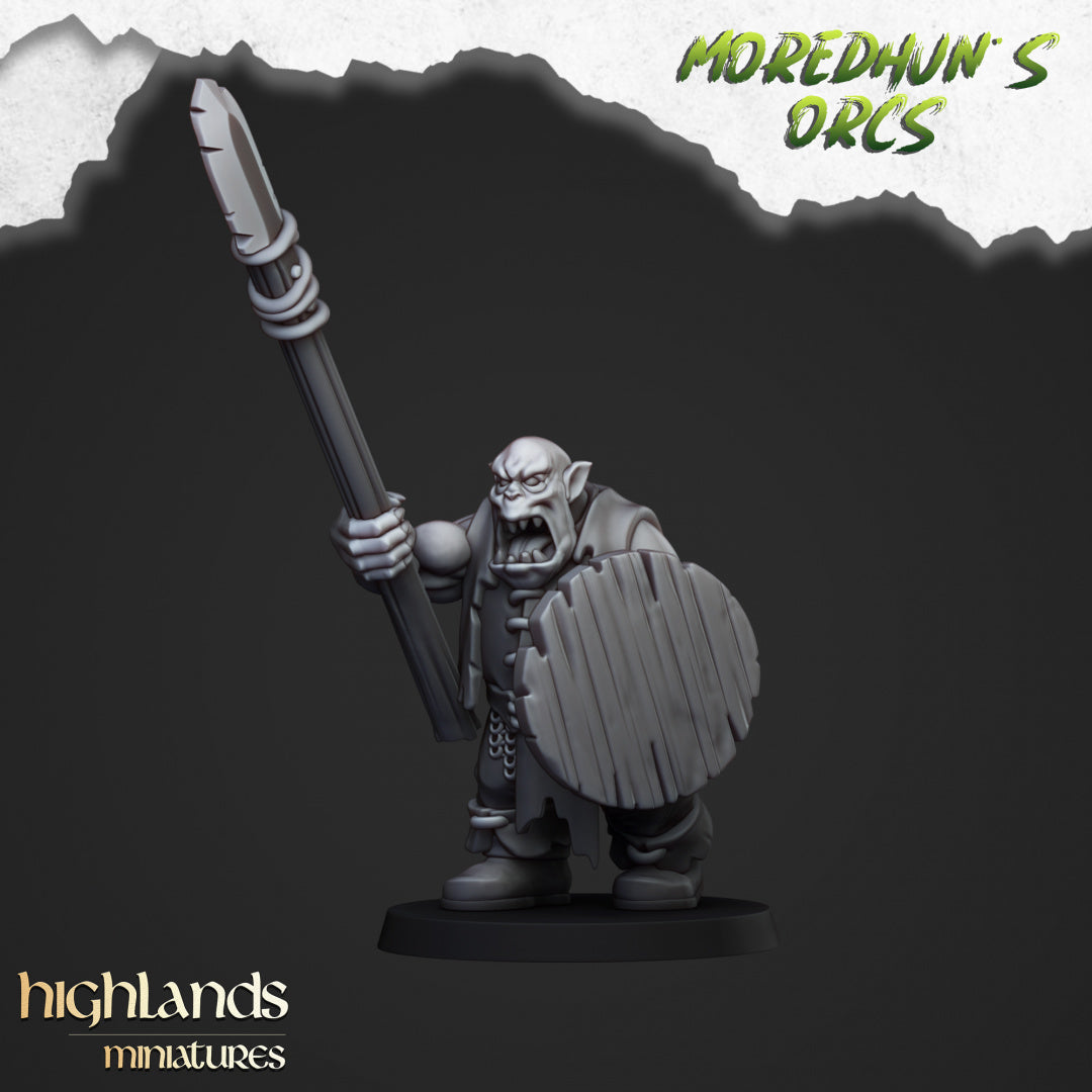28mm Orc Warriors with Spears and Shields - Orc & Goblin Tribes